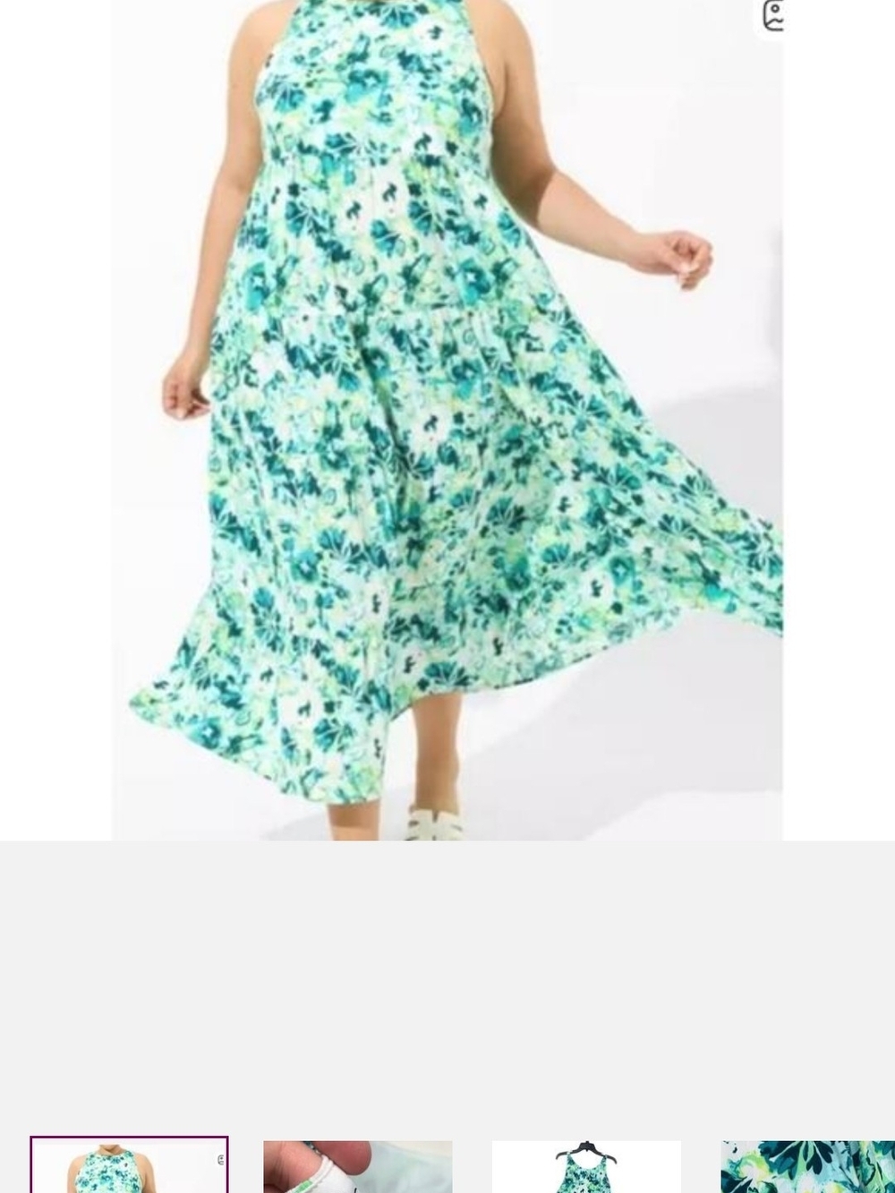 Torrid Aqua Teal Floral Maxi Dress NWT 3X